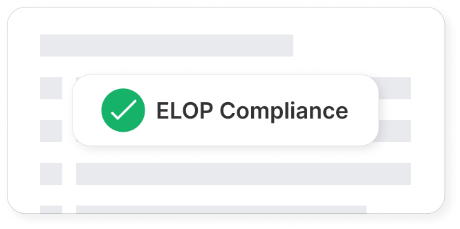 Enhanced Compliance with ELOP Requirements