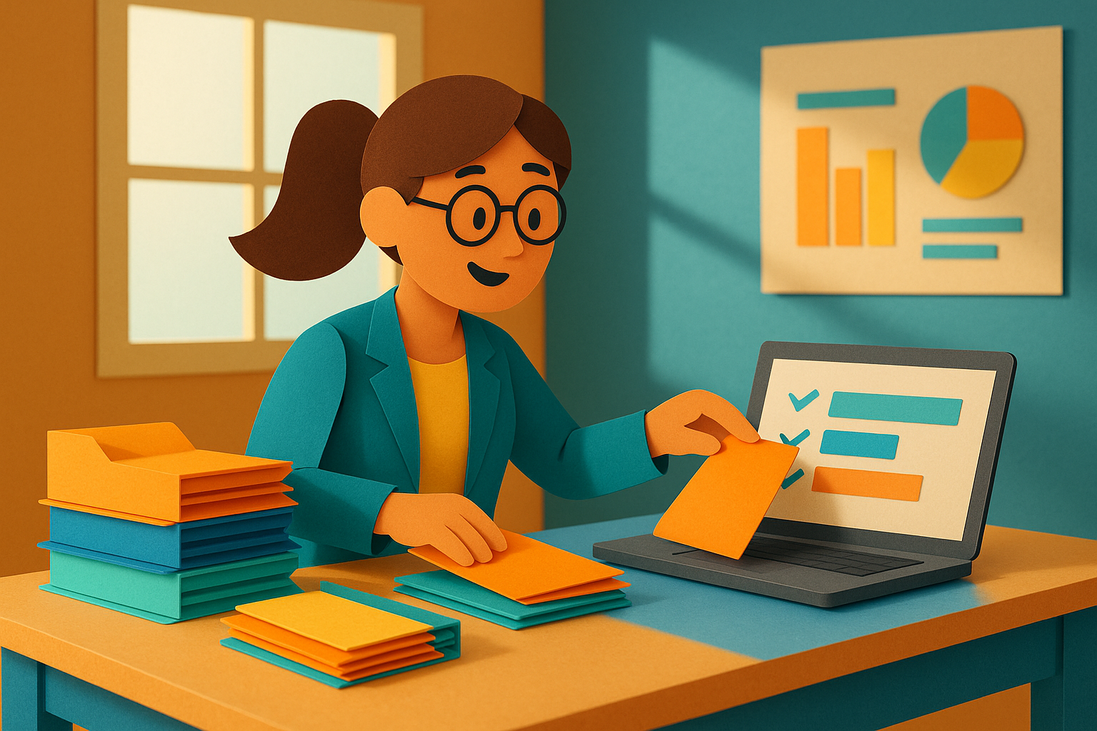 California school administrator preparing ELO-P program documentation for compliance monitoring review