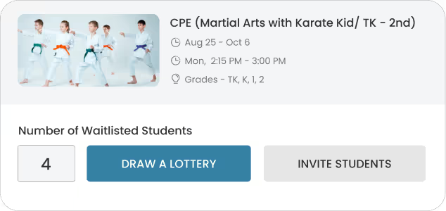 Fair lottery enrollment system interface