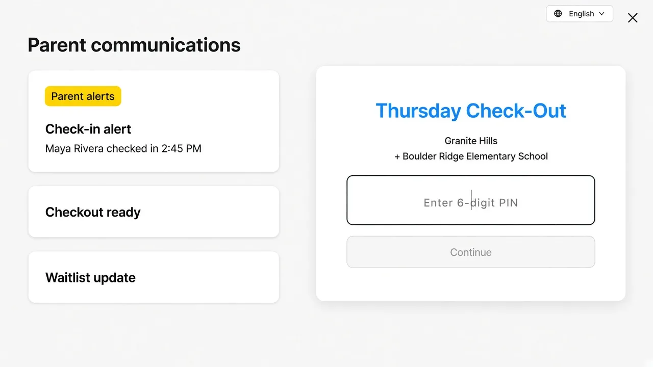Parent communications in Attendly